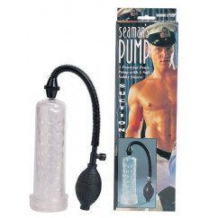 Прозрачный вакуумный массажер-помпа Seaman с силиконовой вставкой