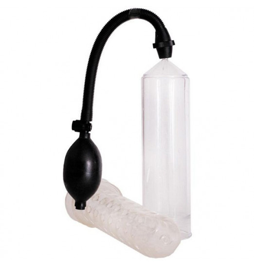 Прозрачный вакуумный массажер-помпа Seaman с силиконовой вставкой