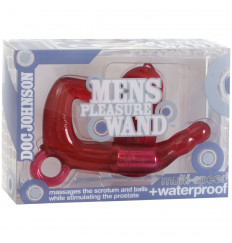Красный мужской водонепроницаемый стимулятор MEN S PLEASURE WAND