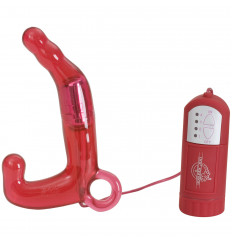 Красный мужской водонепроницаемый стимулятор MEN S PLEASURE WAND