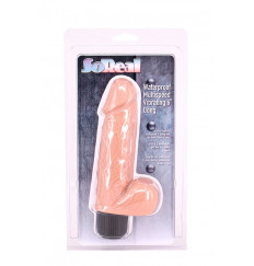 Телесный вибратор SO REAL MULTISPEED VIBRATING 6INCH DONG - 15 см.