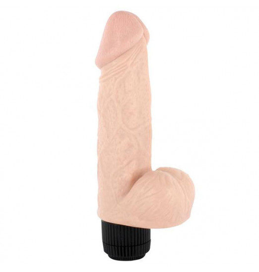 Телесный вибратор SO REAL MULTISPEED VIBRATING 6INCH DONG - 15 см.