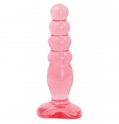 Розовая анальная пробка Crystal Jellies 5  Anal Delight - 14 см.