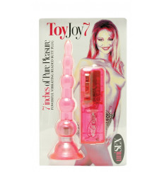 Розовая виброёлочка для анальной стимуляции - 17,8 см.