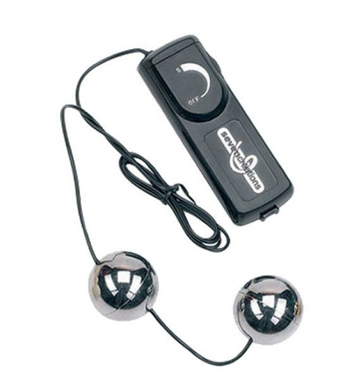 Серебристые вагинальные шарики с вибрацией ORGASM VIBRATING BALL