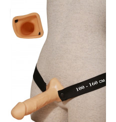 Фаллопротез №5 на резинке размера XXL - 17 см.