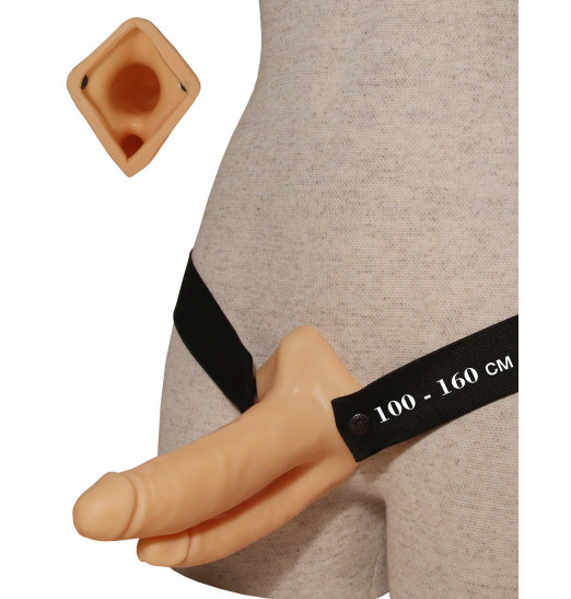 Анально-вагинальный фаллопротез №8 на резинке размера XXL - 14 см. Анально-вагинальный фаллопротез №8 на резинке размера XXL - 14 см.