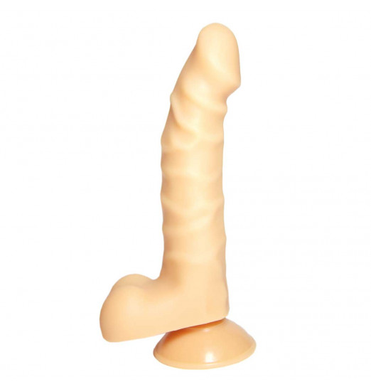 Реалистичный фаллоимитатор №17 на присоске - 18 см.