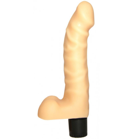 Вибромассажер №17 с рельефом - 19 см.