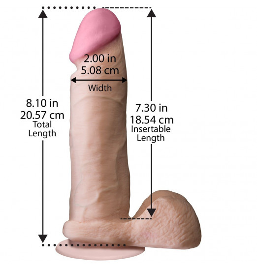 Ультрареалистичный фаллоимитатор The Realistic Cock ULTRASKYN 8” - 20,57 см.