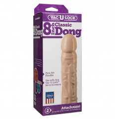 Классическая насадка-фаллос Vac-U-Lock 8  Classic Dong - 20,3 см.