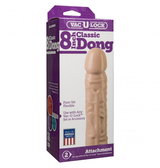 Классическая насадка-фаллос Vac-U-Lock 8 Classic Dong - 20,3 см. Классическая насадка-фаллос Vac-U-Lock 8 Classic Dong - 20,3 см.