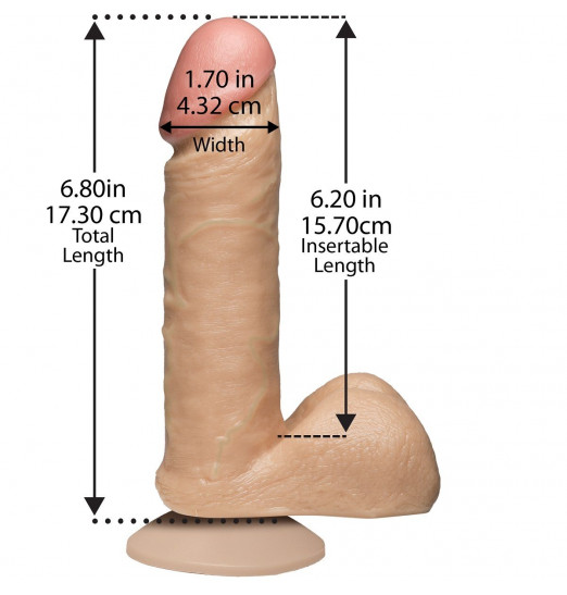 Фаллоимитатор на присоске The Realistic Cock 6” with Removable Vac-U-Lock Suction Cup - 17,3 см.