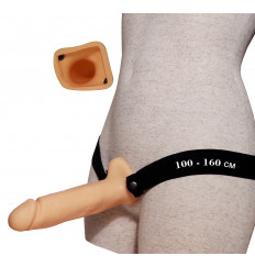 Фаллопротез №1 на резинке размера XXL - 18,5 см.