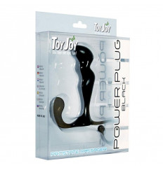 Многофункциональный анальный массажер черного цвета