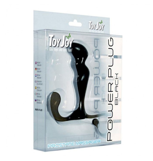 Многофункциональный анальный массажер черного цвета