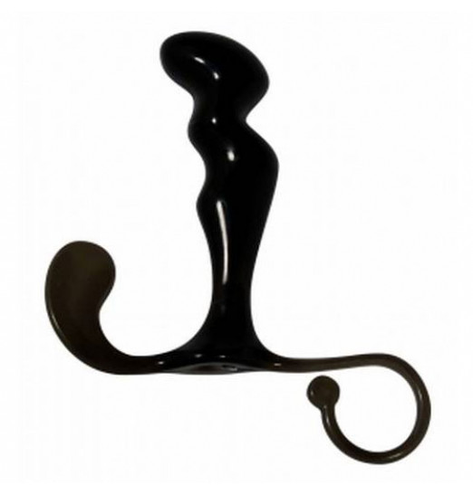 Многофункциональный анальный массажер черного цвета