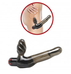 Безремневой страпон с вагинальной пробкой и вибратором Vibrating  Strapless  Strap-On - 18 см.