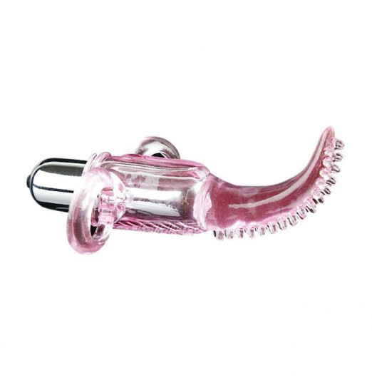 Насадка на палец в виде вибромассажера с щёточкой Насадка на палец в виде вибромассажера с щёточкой