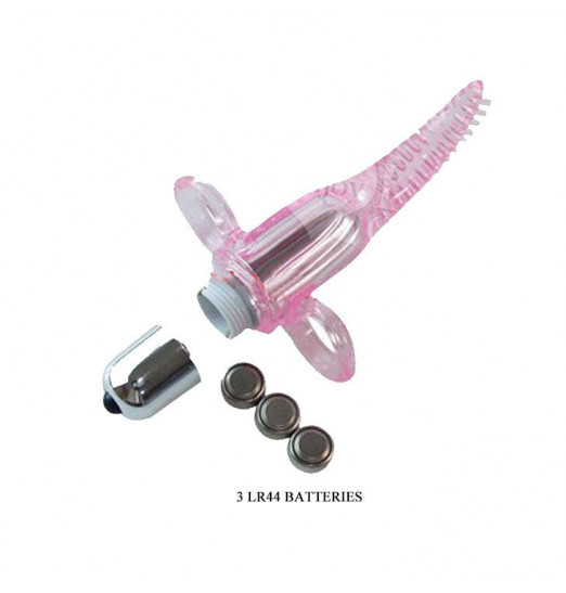 Насадка на палец в виде вибромассажера с щёточкой Насадка на палец в виде вибромассажера с щёточкой