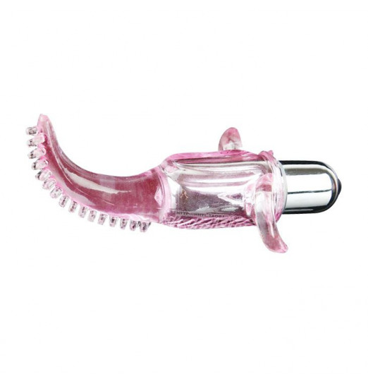 Насадка на палец в виде вибромассажера с щёточкой Насадка на палец в виде вибромассажера с щёточкой