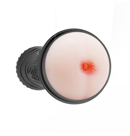 Мастурбатор-анус в колбе с 7 уровнями вибрации и выносным пультом Pink Butt