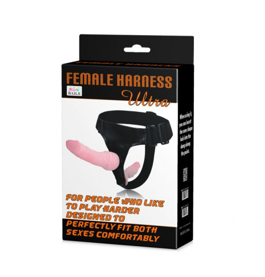 Поясной фаллос на трусиках с вагинальной пробкой Female Harness Ultra - 16,5 см. Поясной фаллос на трусиках с вагинальной пробкой Female Harness Ultra - 16,5 см.