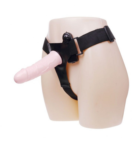 Полый страпон на трусиках с вибрацией и выносным пультом управления Mens Pants - 16,5 см.