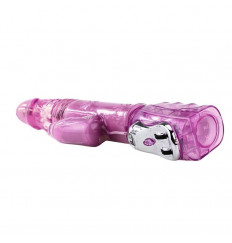 Вибромассажер с ротацией, возвратно-поступательным движением и стимулятором клитора - 29 см.