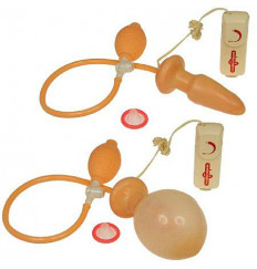 Анальная пробка-вибратор с выносным пультом управления вибрацией - 12 см.