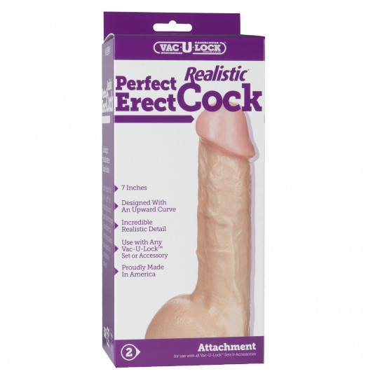 Реалистичная насадка-фаллопротез Harness - юношеская эрекция - 18,5 см.