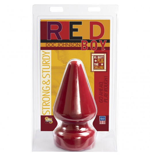 Огромная анальная пробка Red Boy The Challenge Butt Plug - 23 см.