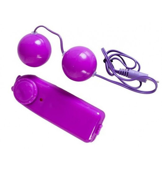 Фиолетовые вагинальные шарики с вибрацией