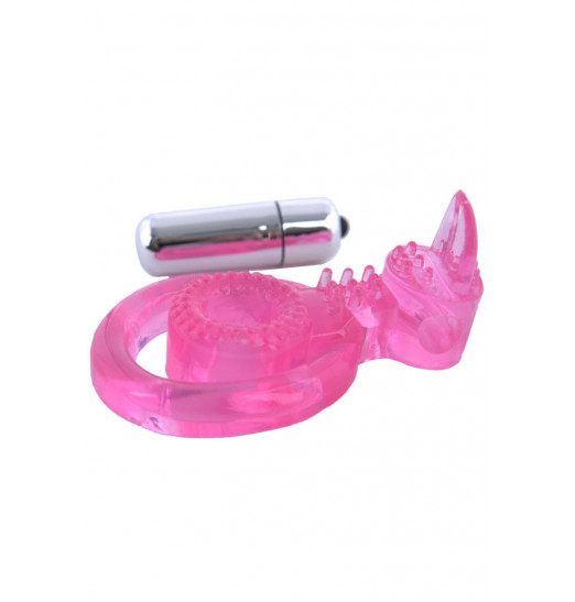 Розовая вибронасадка со стимулятор клитора Язычок