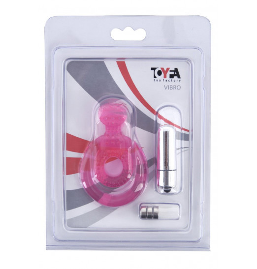 Розовая вибронасадка со стимулятор клитора Язычок