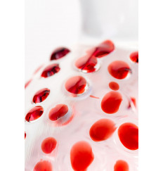 Загнутый фаллос с выпуклыми точками - 17,5 см.