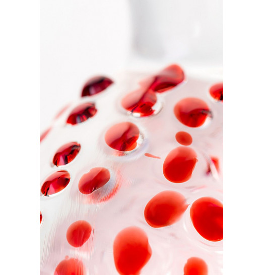 Загнутый фаллос с выпуклыми точками - 17,5 см.