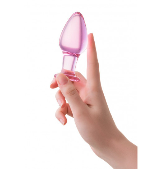 Стеклянный стимулятор-пробка - 10 см.