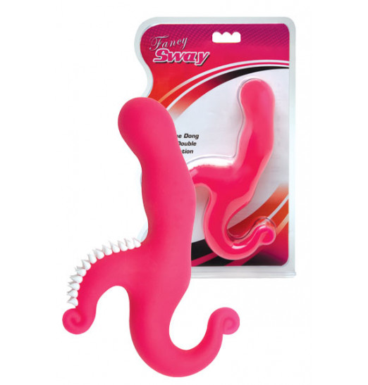 Розовый силиконовый стимулятор