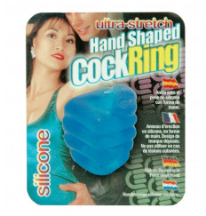 Голубое эрекционное кольцо в виде кулачка HAND SHAPED SILICON RING