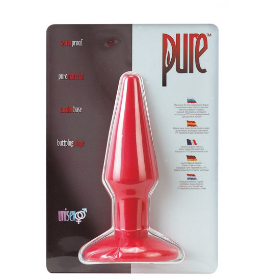 Красная анальная втулка-конус - 12 см.