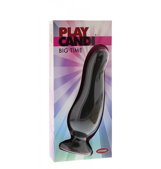 Черная анальная пробка PLAY CANDI BIG TIME MEDIUM BLACK - 12,5 см.