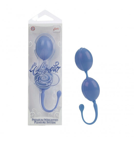 Голубые вагинальные шарики LAmour Premium Weighted Pleasure System