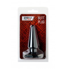 Черная анальная втулка Black Red - 10 см.