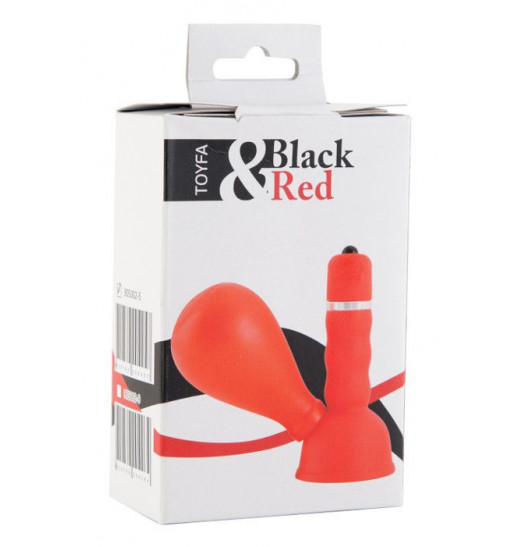 Красный вибратор с грушей на сосок Красный вибратор с грушей на сосок