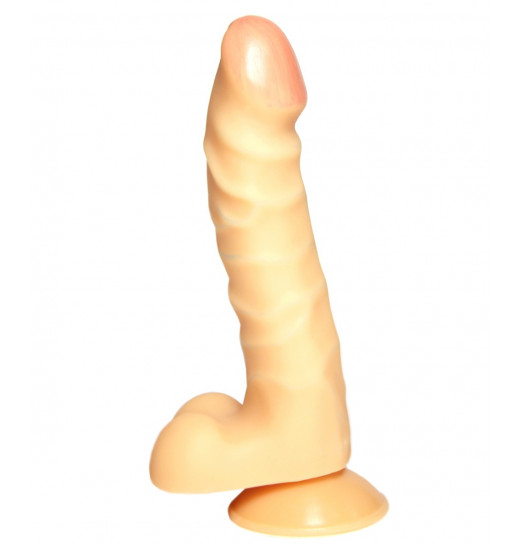 Фаллоимитатор-реалистик №17 с присоской - 18 см.