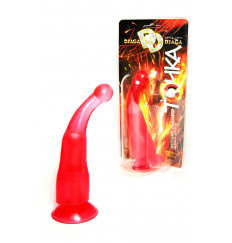 Массажер-стимулятор точки G/простаты на присоске розового цвета - 19,5 см.