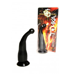 Массажер-стимулятор точки G на присоске черного цвета