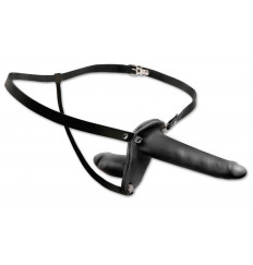 Женский страпон с вагинальной пробкой Double Penetrix Strap-on - 15 см.