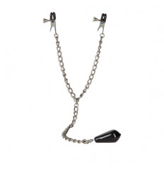 Зажимы на грудь с цепью и подвесом Weighted Nipple Clamps